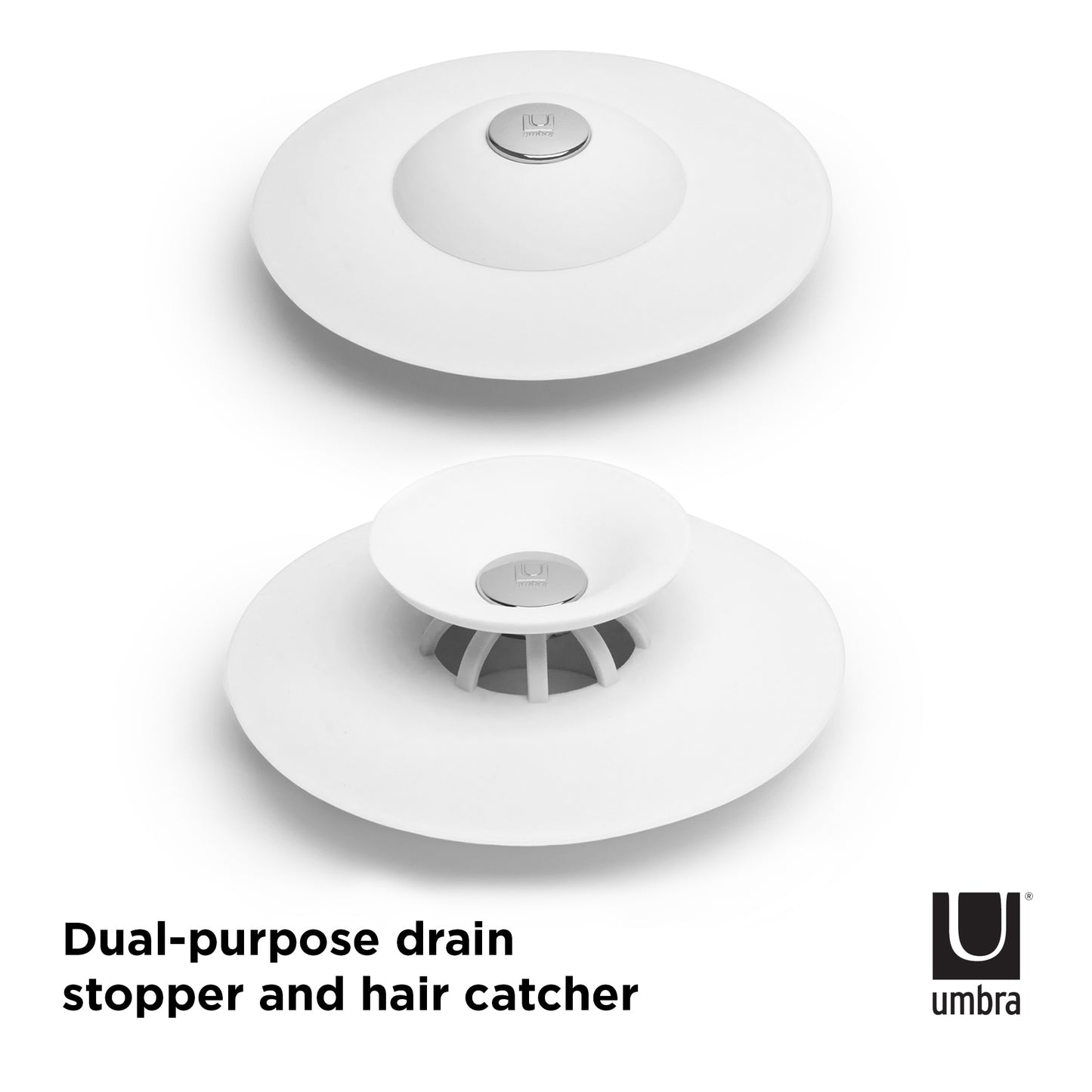 Flex Drain Stop/Hair Catcher - White