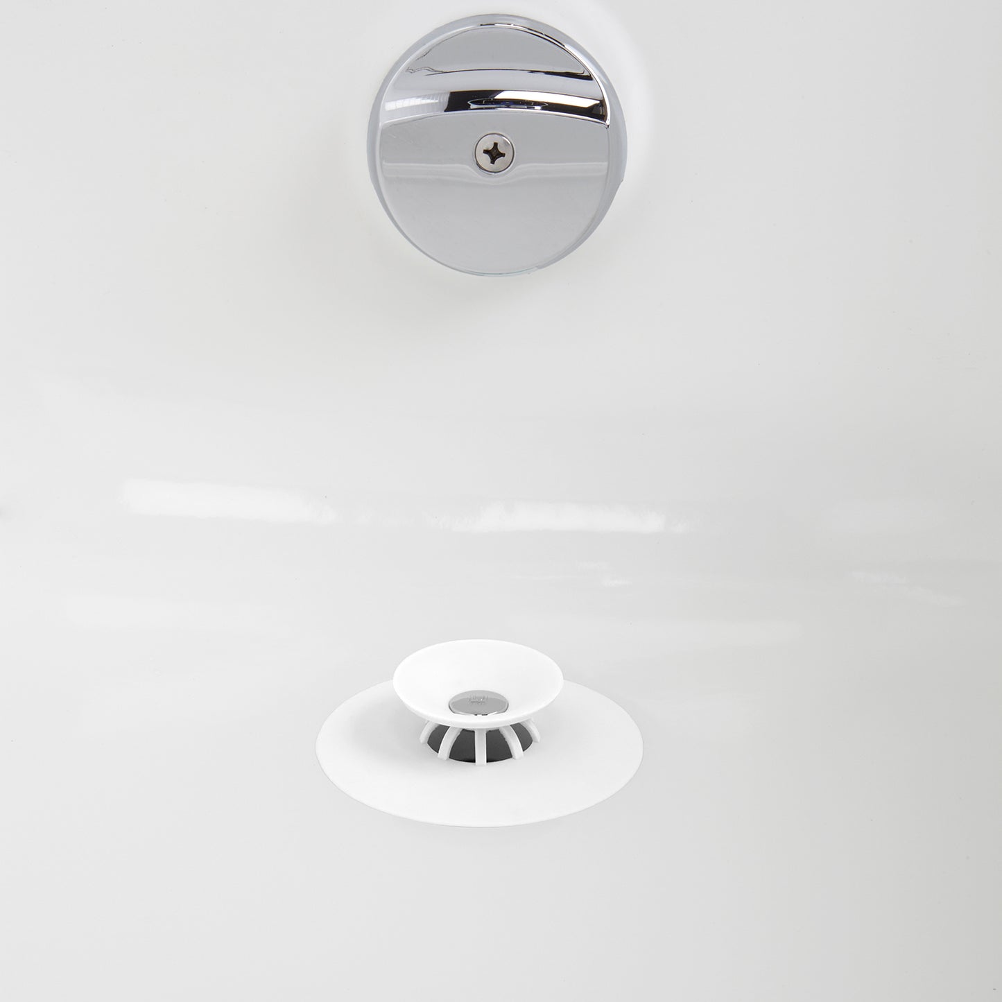 Flex Drain Stop/Hair Catcher - White