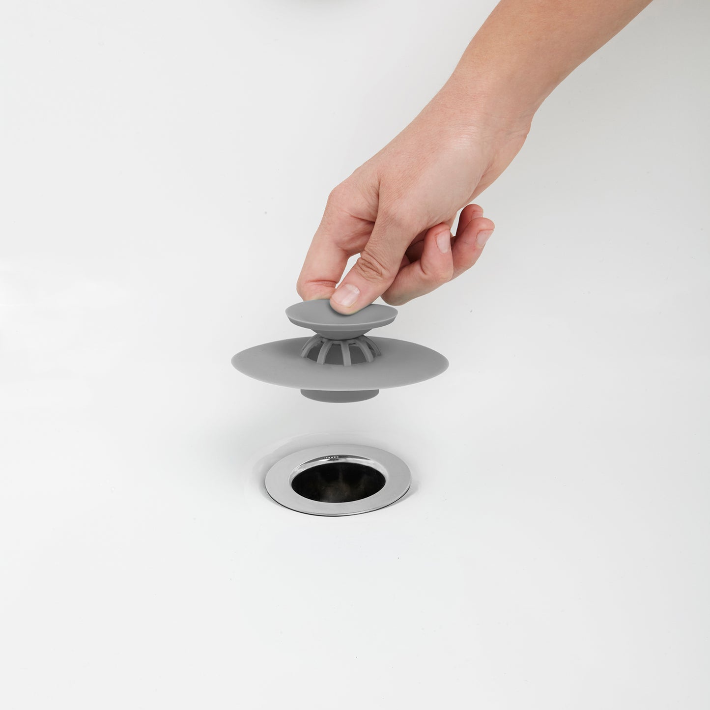 Flex Drain Stop/Hair Catcher - Grey