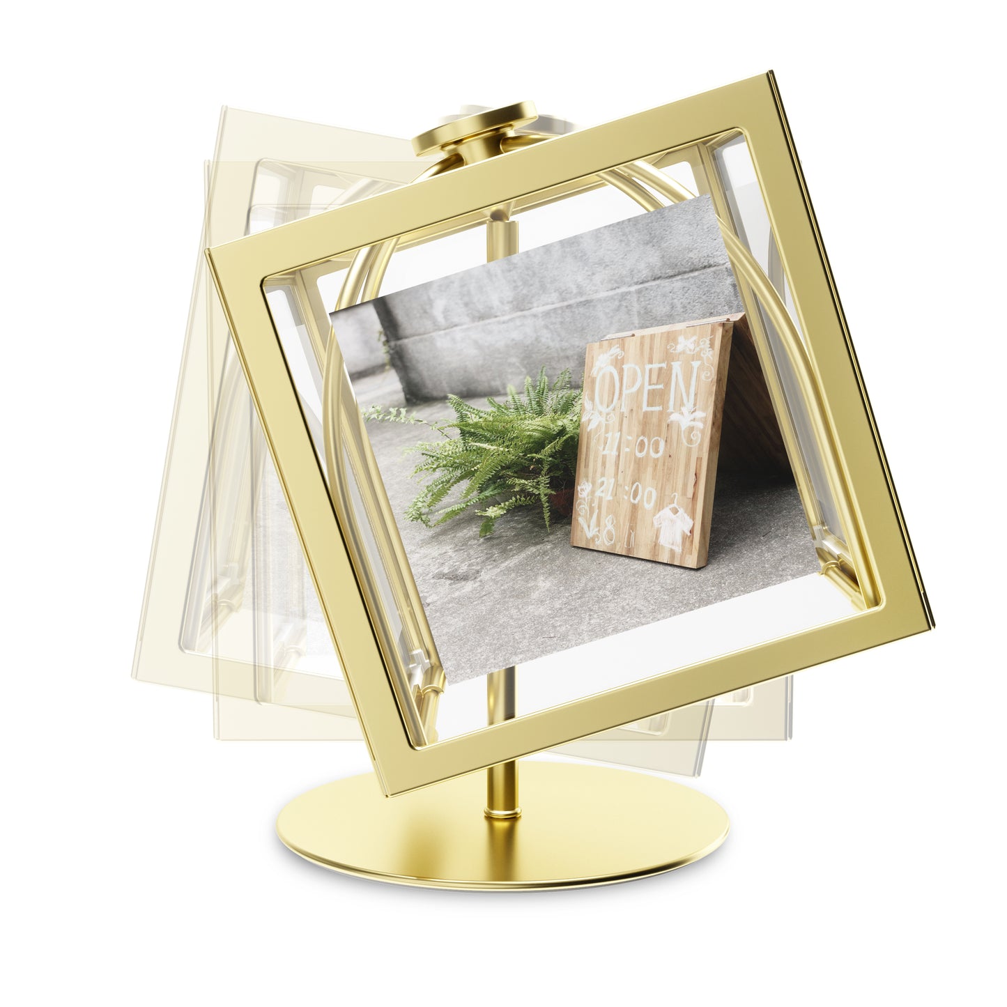 Rocker Photo Display - Matte Brass