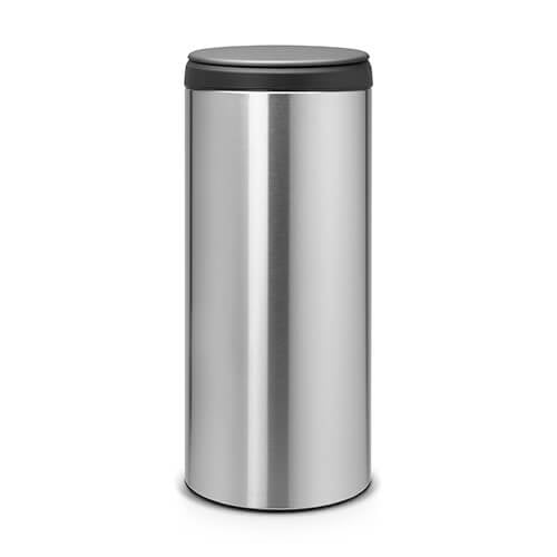 Flip Bin 30L - Matt Steel FPP (Fingerprint Proof) with Dark Grey Lid ...