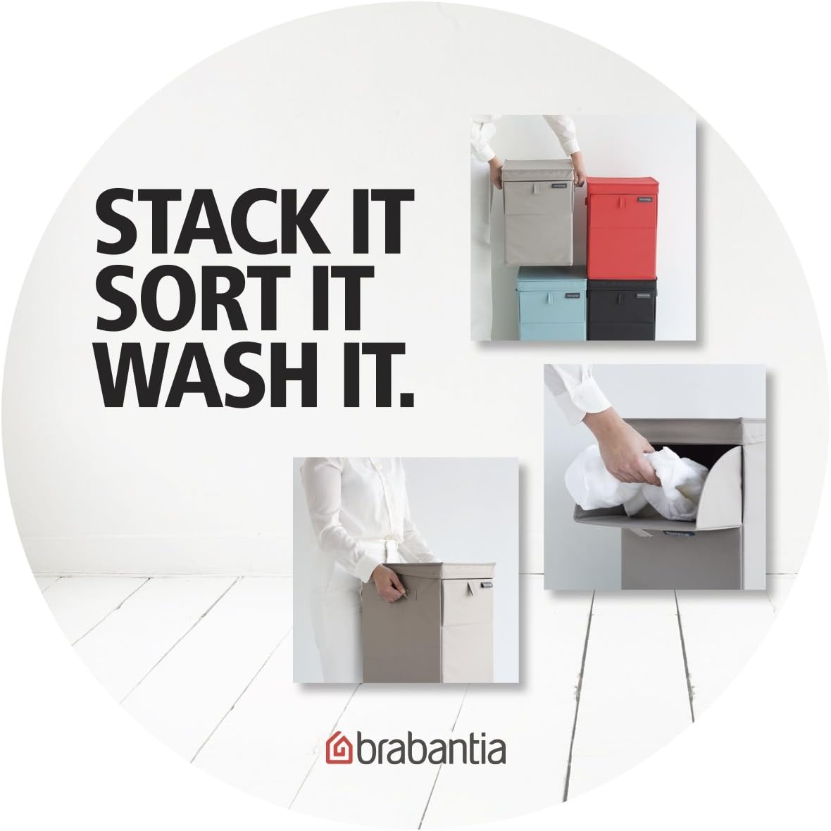 Stackable Laundry Box -  Cool Grey