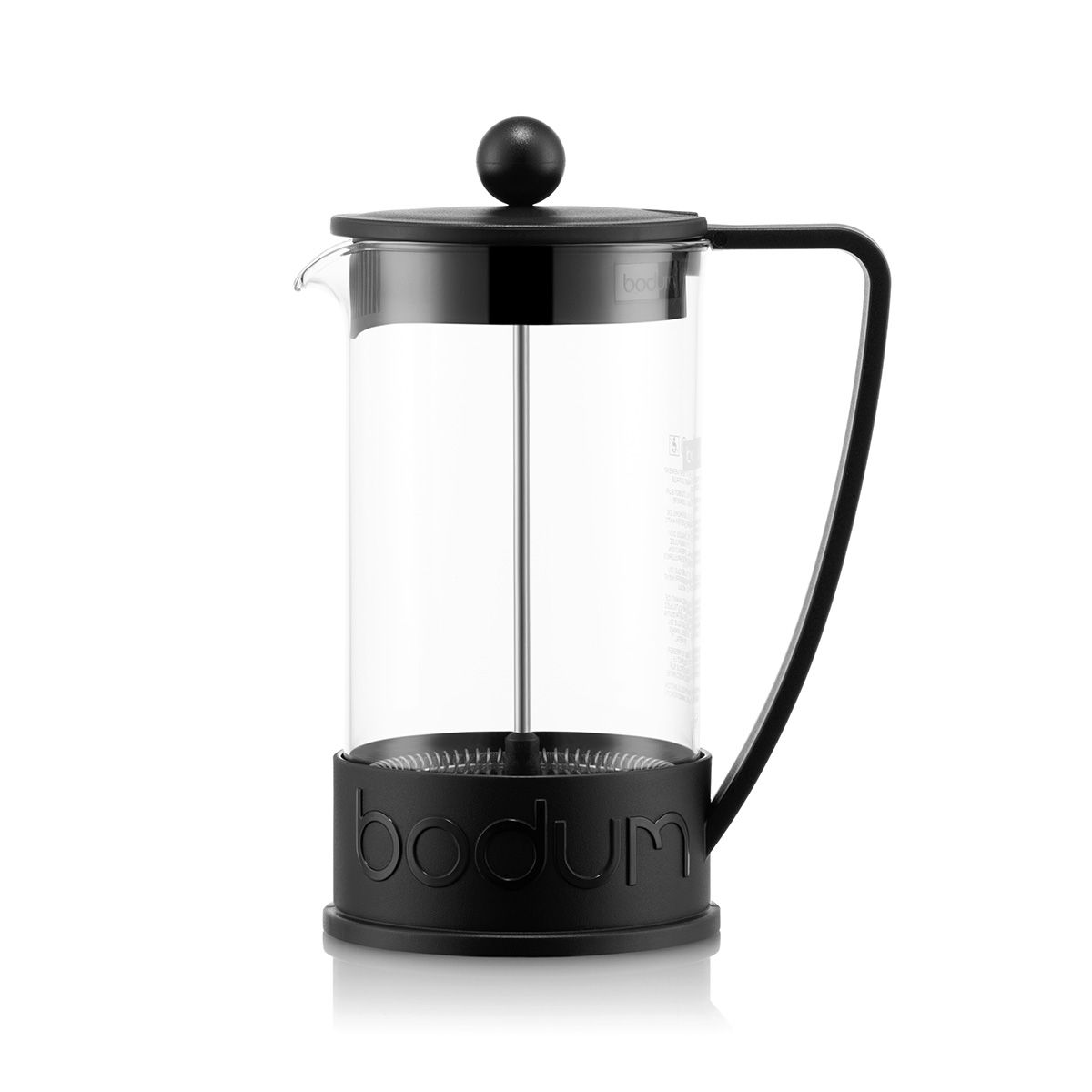 Brazil French Press Coffee Maker 8 Cup, 1.0L - Black