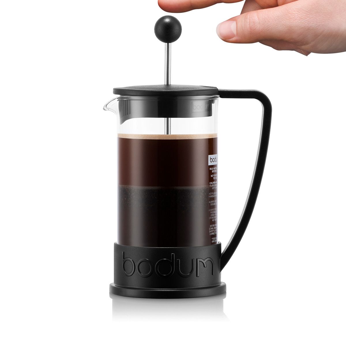 Brazil French Press Coffee Maker 3 Cup, 0.35L - Black