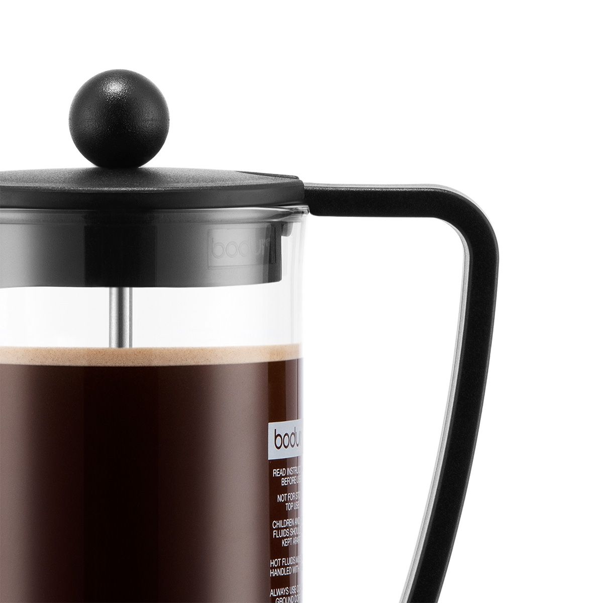 Brazil French Press Coffee Maker 3 Cup, 0.35L - Black