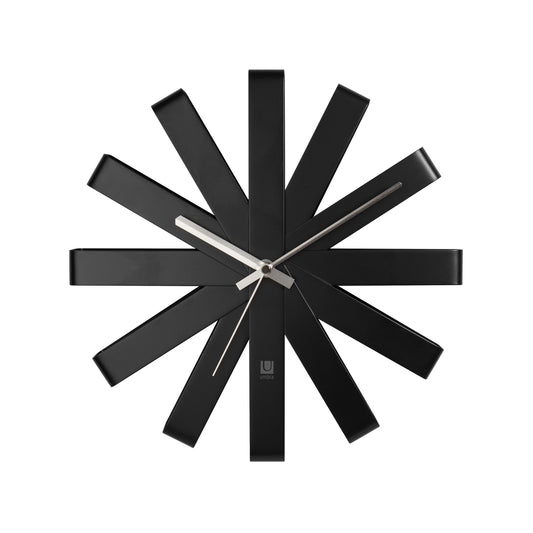 Ribbonwood Wall Clock - Black