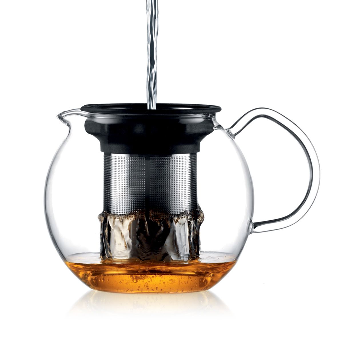 Assam Tea Press with Stainless Steel Filter, 1.5L/51oz - Chrome Shiny