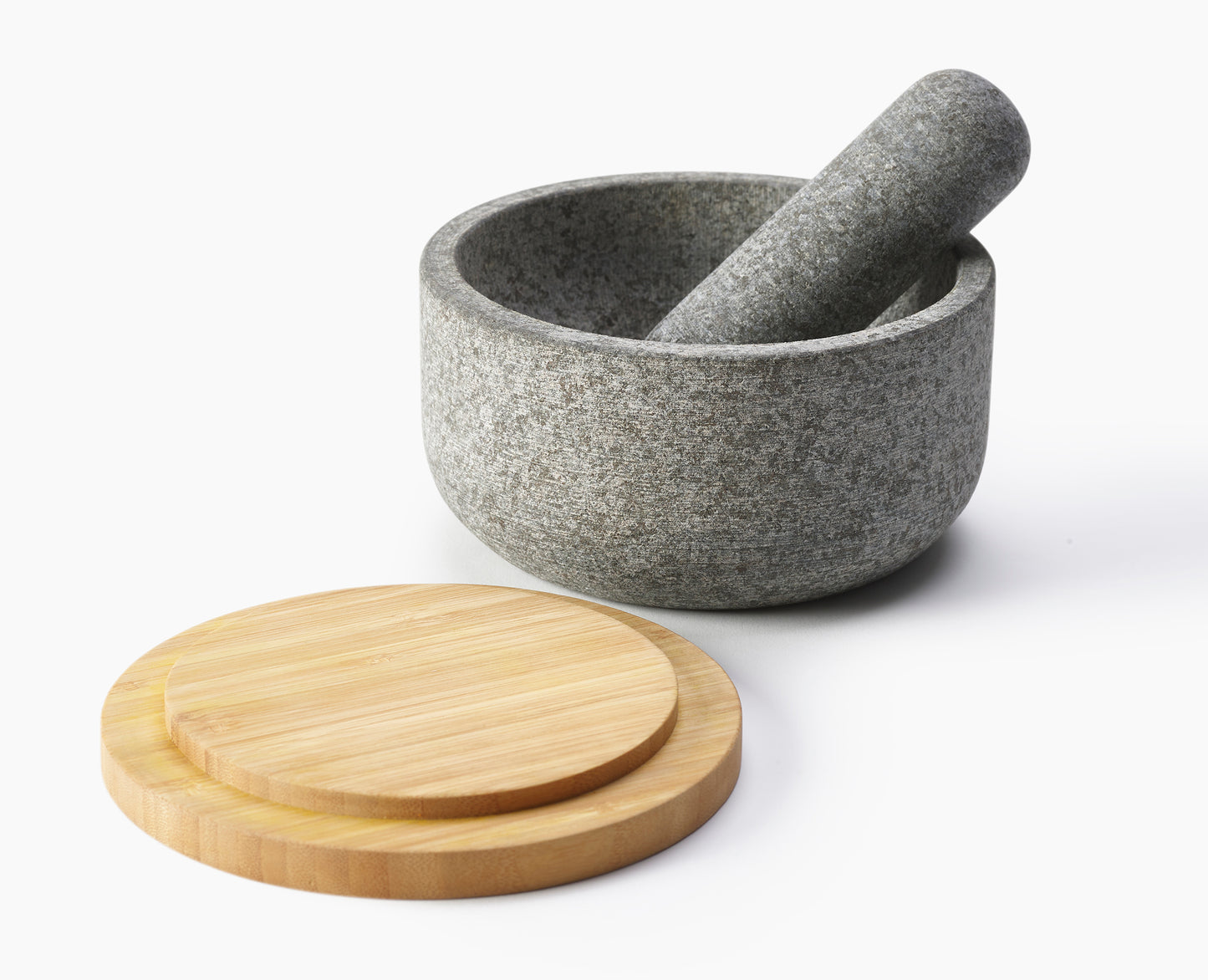 Dash Pestle&Mortar with Bamboo Lid - Granite