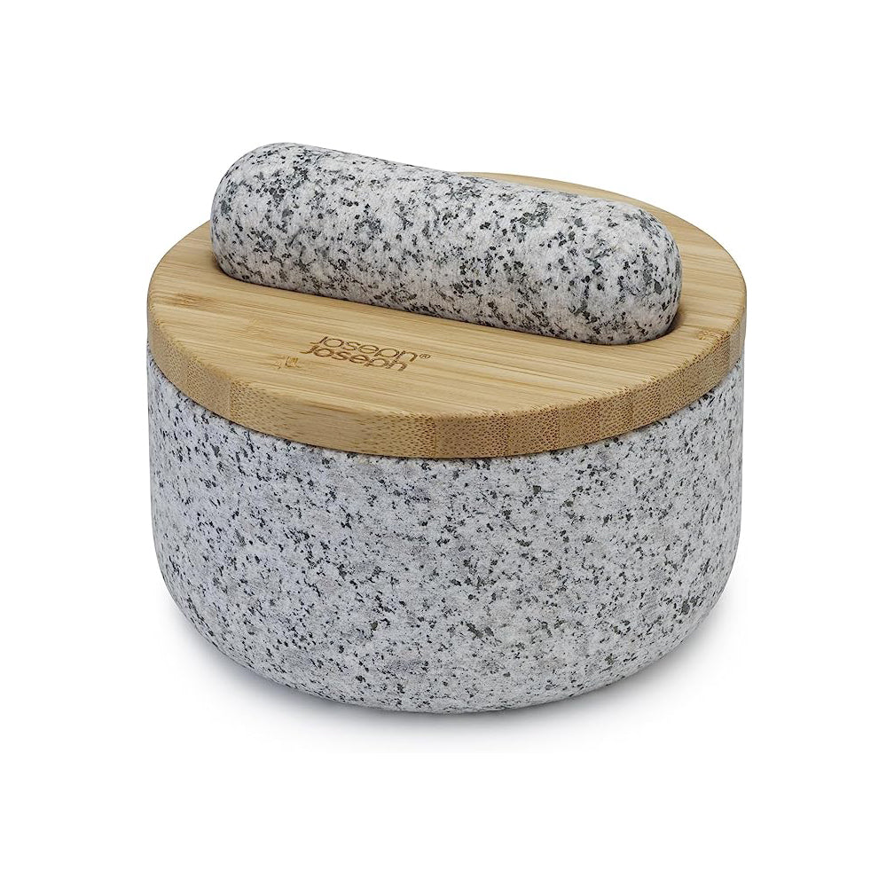 Dash Pestle&Mortar with Bamboo Lid - Granite