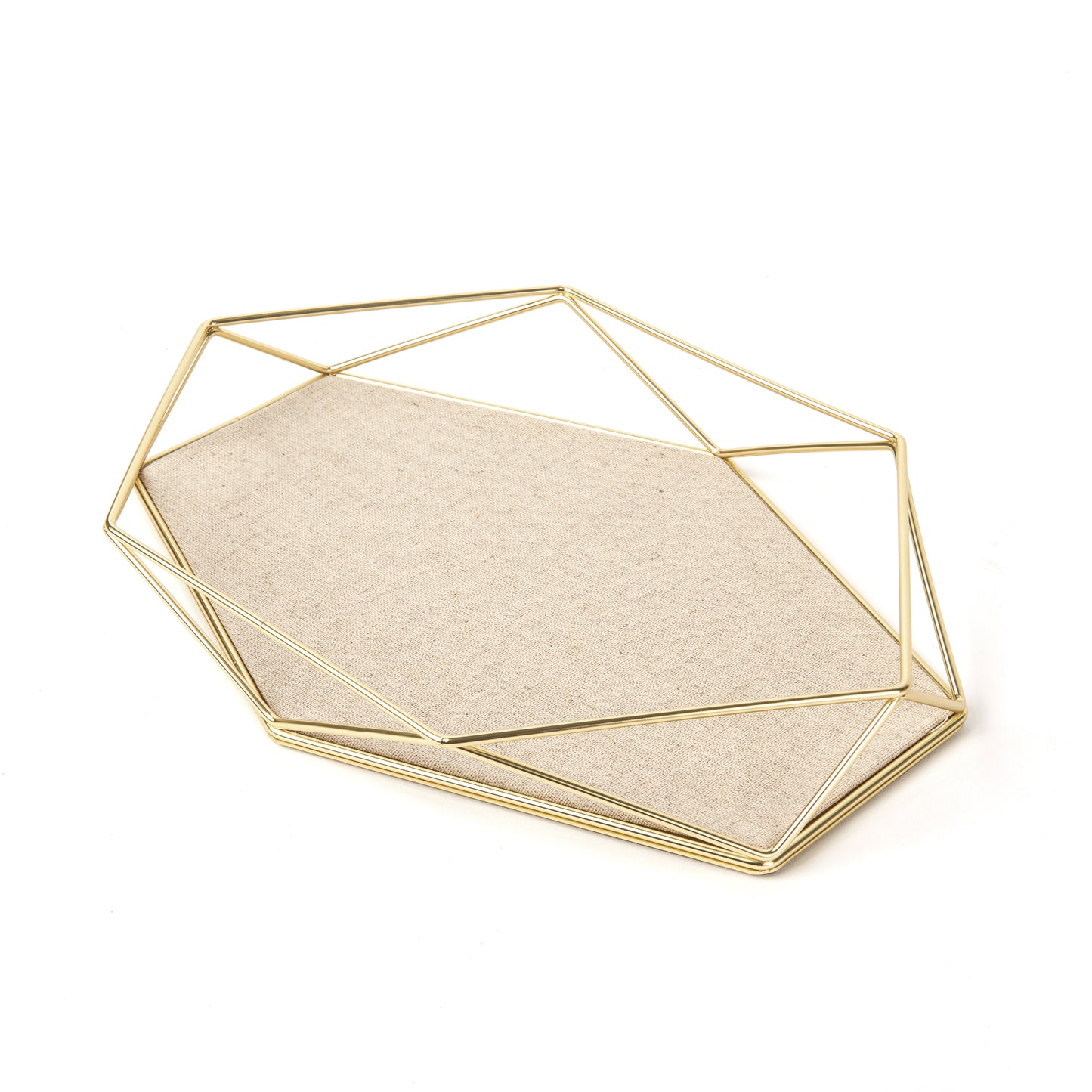 Prisma Jewelry Tray - Matte Brass