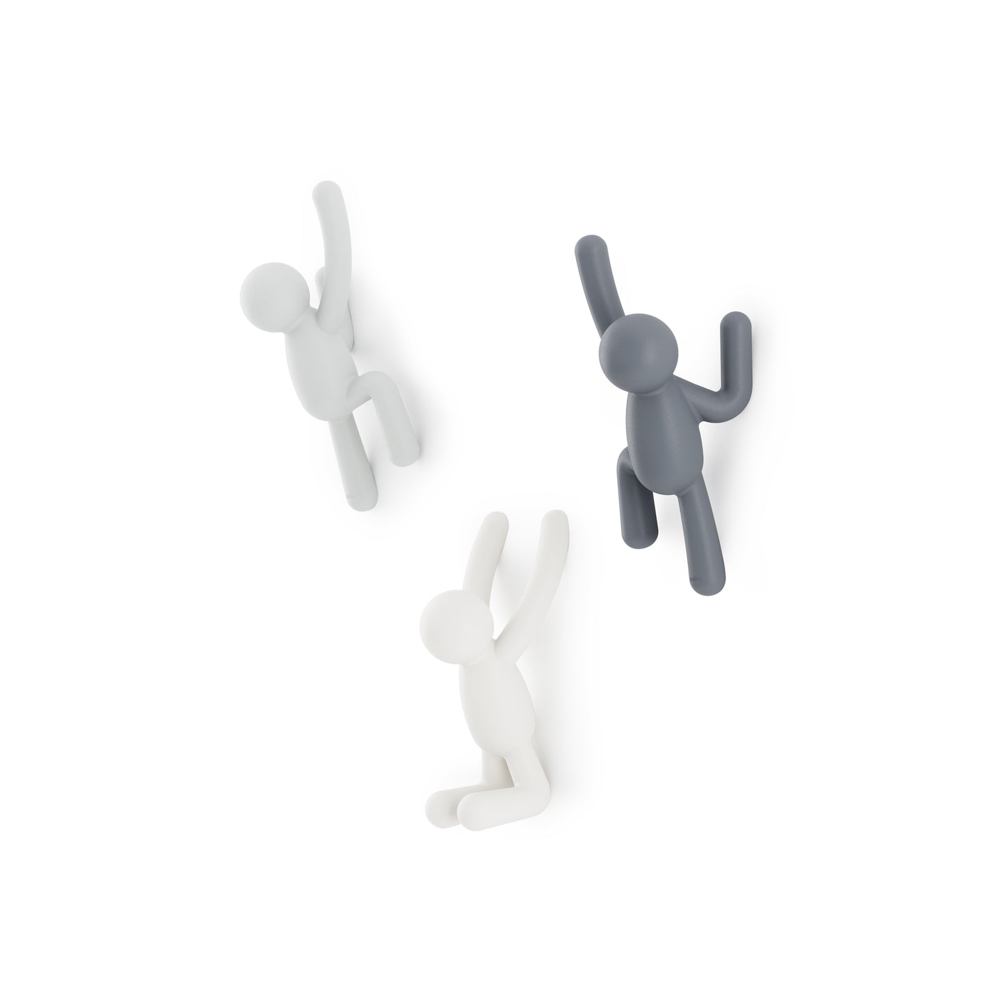 Buddy Hooks (Set of 3) - Assorted Grey