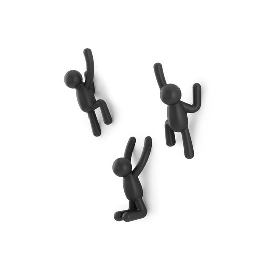 Buddy Hooks (Set of 3) - Black