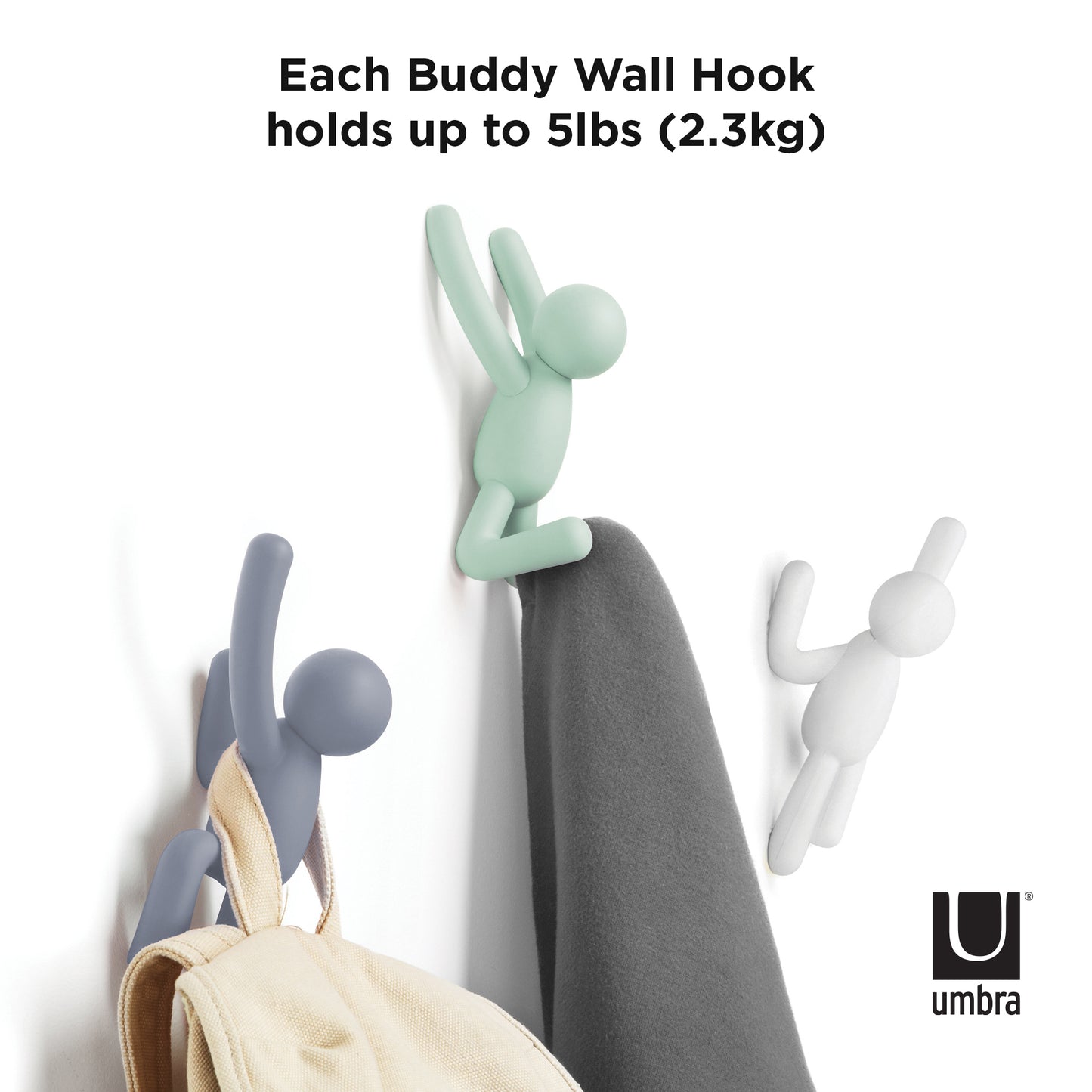 Buddy Hooks (Set of 3) - Blue Dual