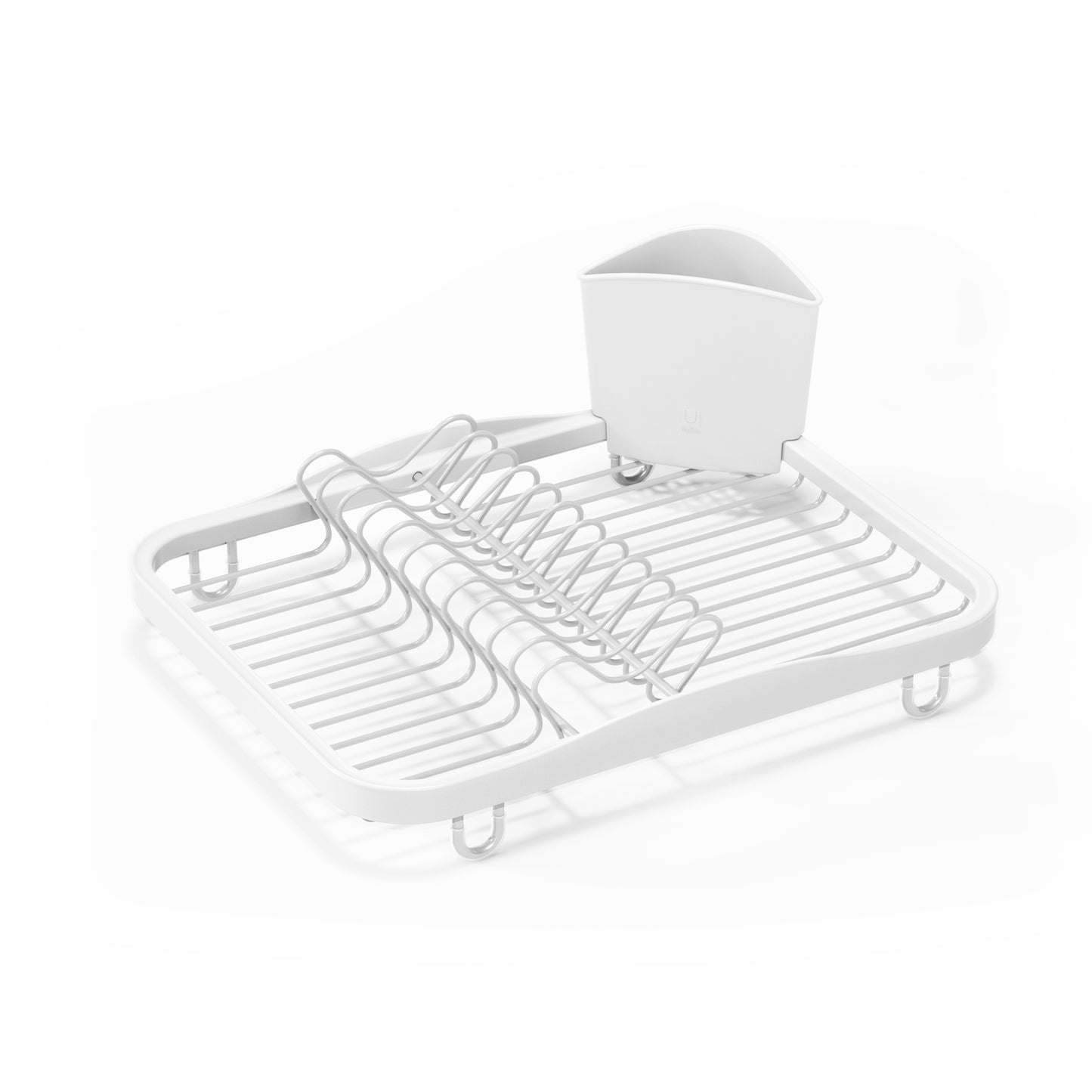 Sinkin Counter Top Dish Rack - White/Nickel