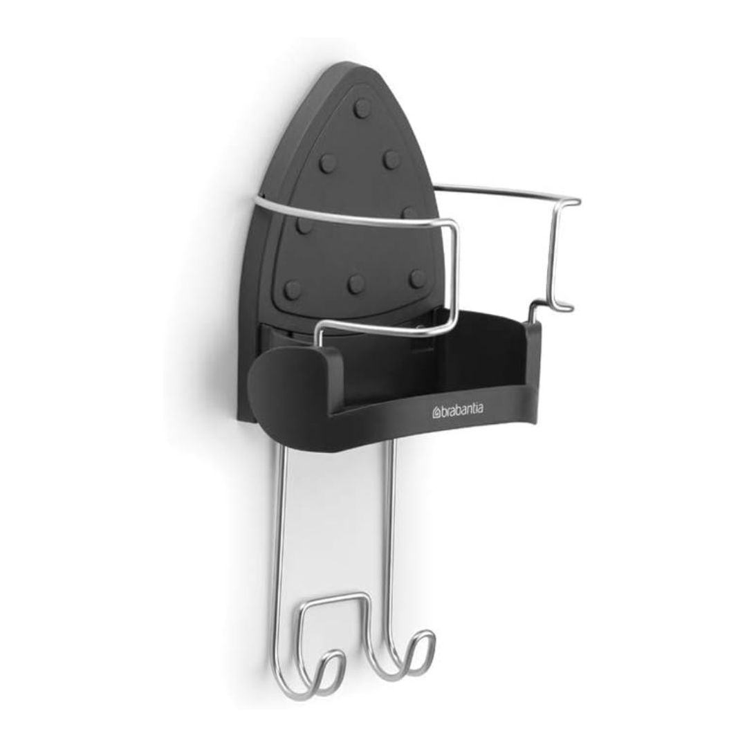 Wall-Mounted Iron Rest & Board Holder - Dark Grey