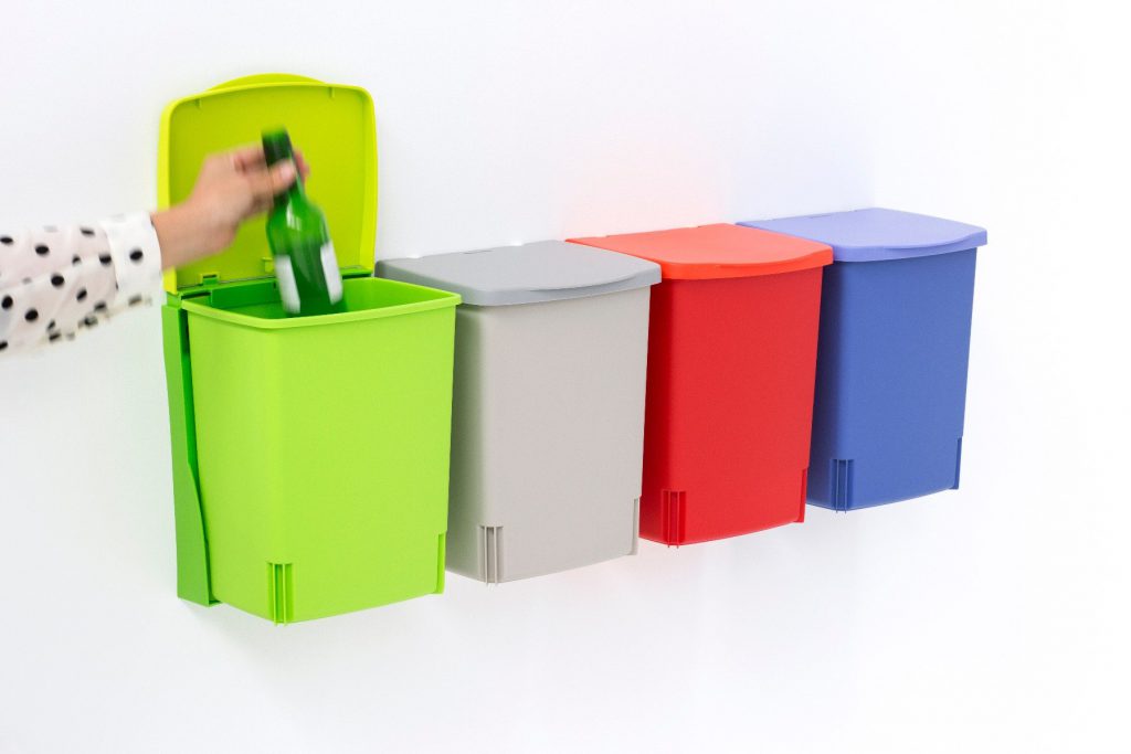 Built-in Bin 10L Rectangular - Apple Green