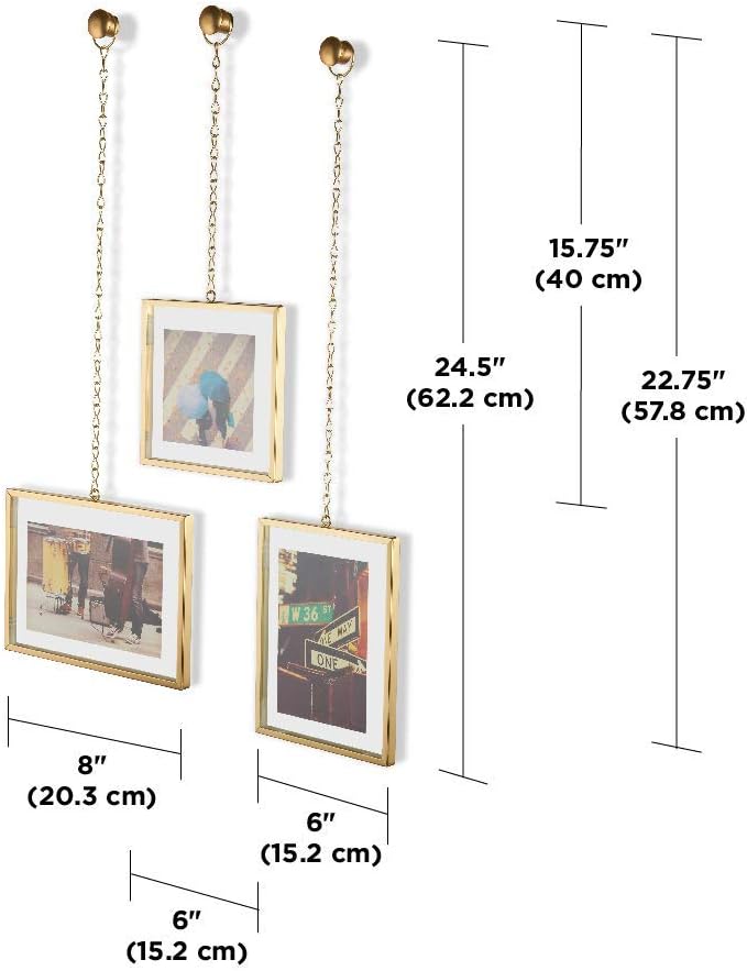 Fotochain Wall Photo Display - Matte Brass