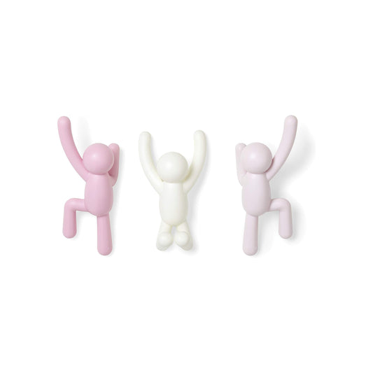 Buddy Hooks (Set of 3) - Pink Dual