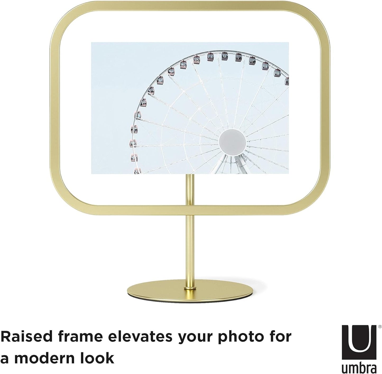 Infinity Sqround Picture Frame 4" x 6" - Matte Brass