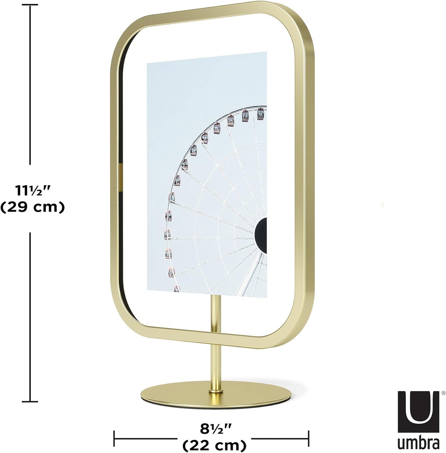 Infinity Sqround Picture Frame 4" x 6" - Matte Brass