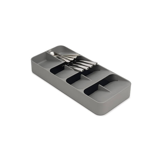 DrawerStore Large Compact Cutlery Organiser - Grey