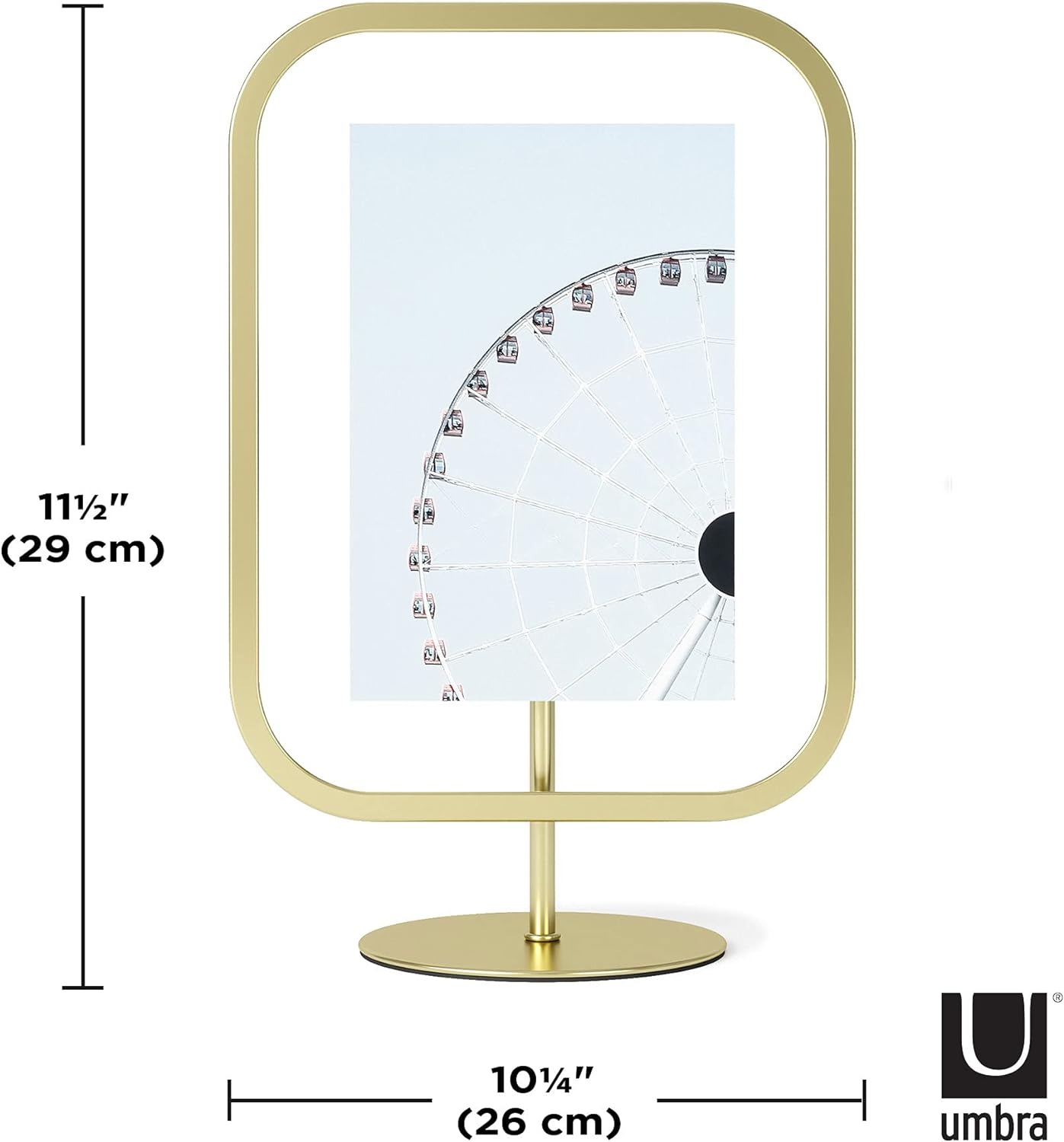 Infinity Sqround Picture Frame 5" x 7" - Matte Brass