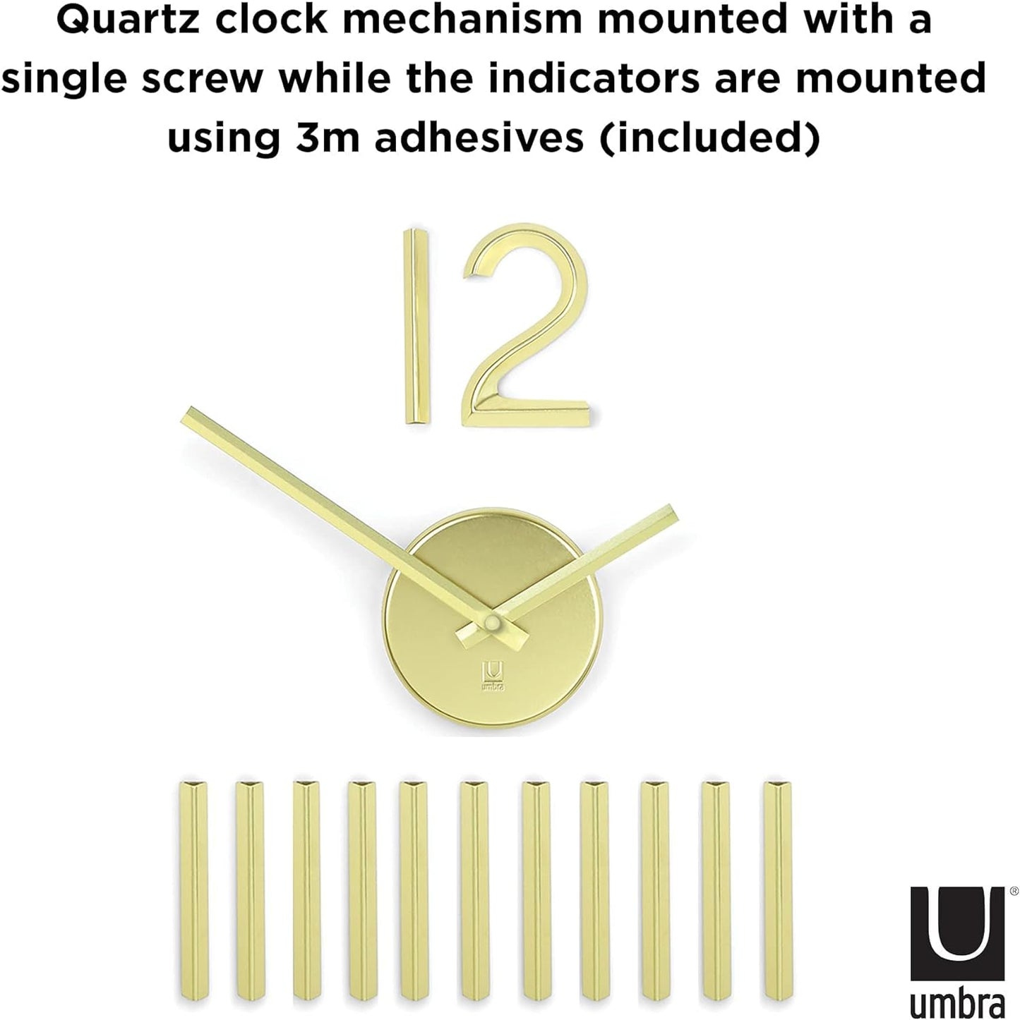 Blink Wall Clock - Brass