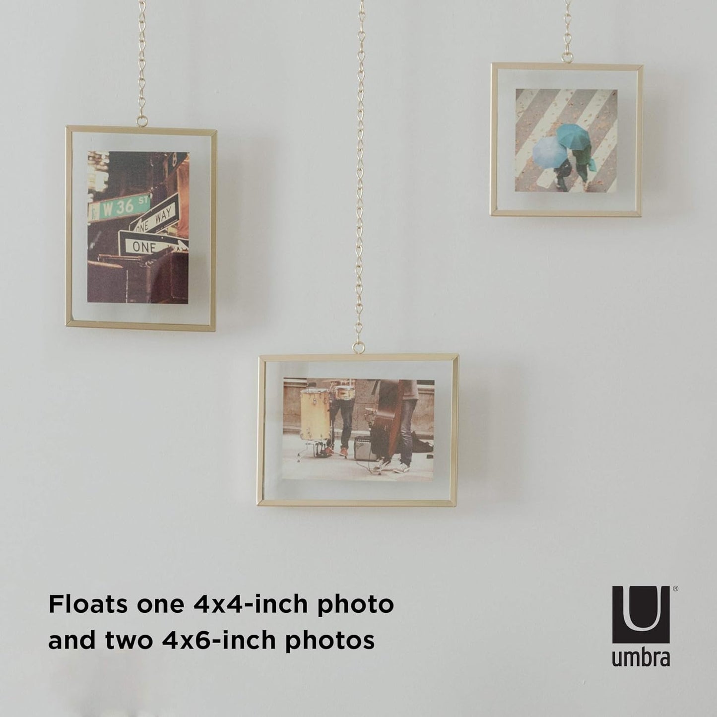 Fotochain Wall Photo Display - Matte Brass