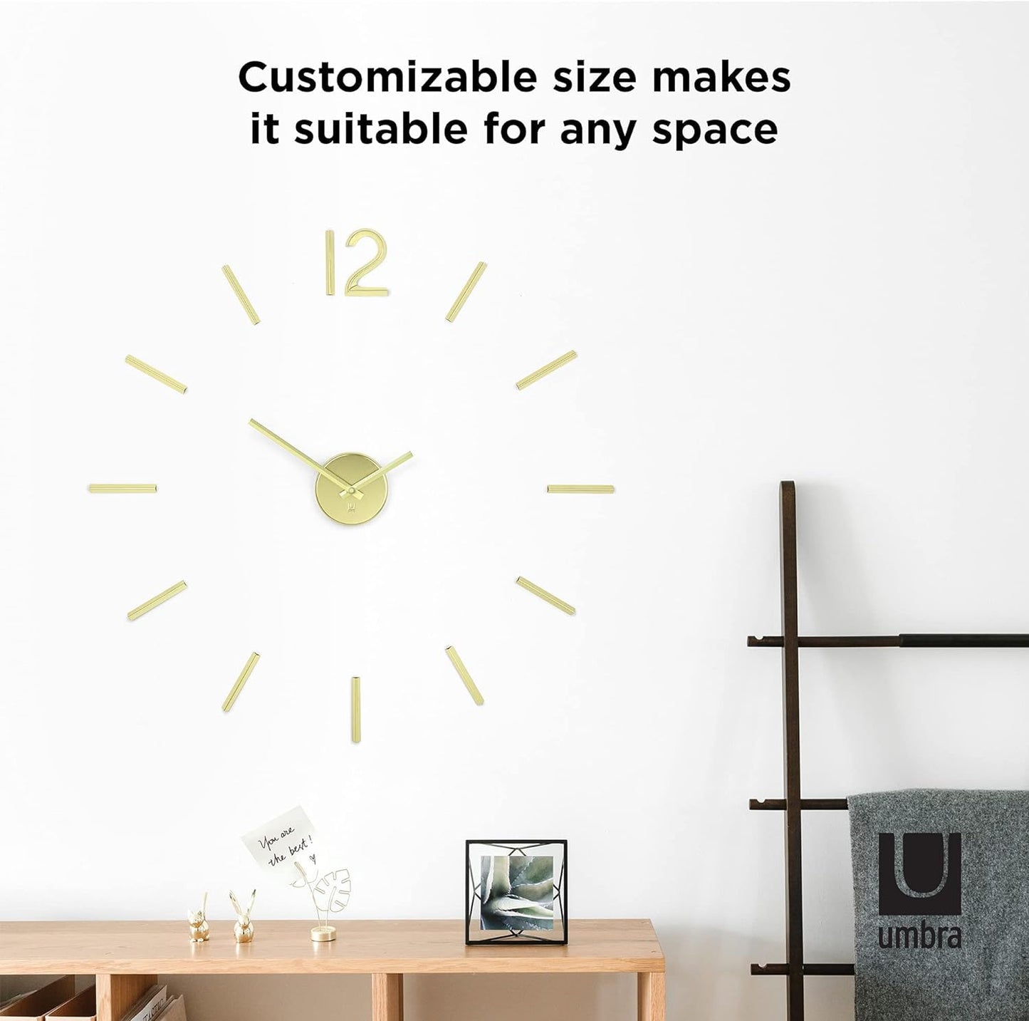 Blink Wall Clock - Brass