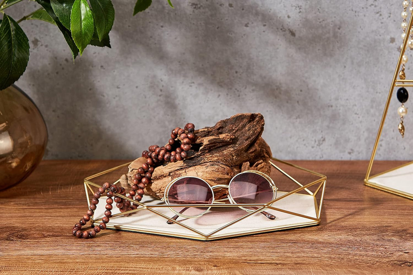 Prisma Jewelry Tray - Matte Brass