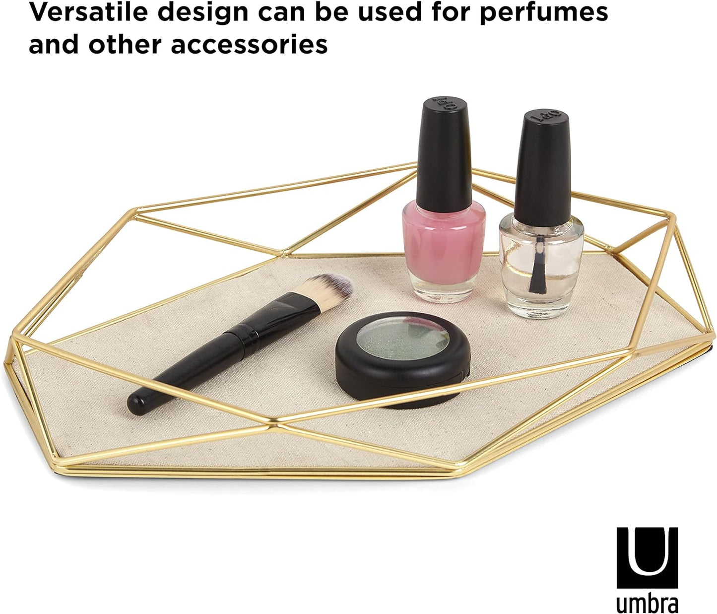 Prisma Jewelry Tray - Matte Brass