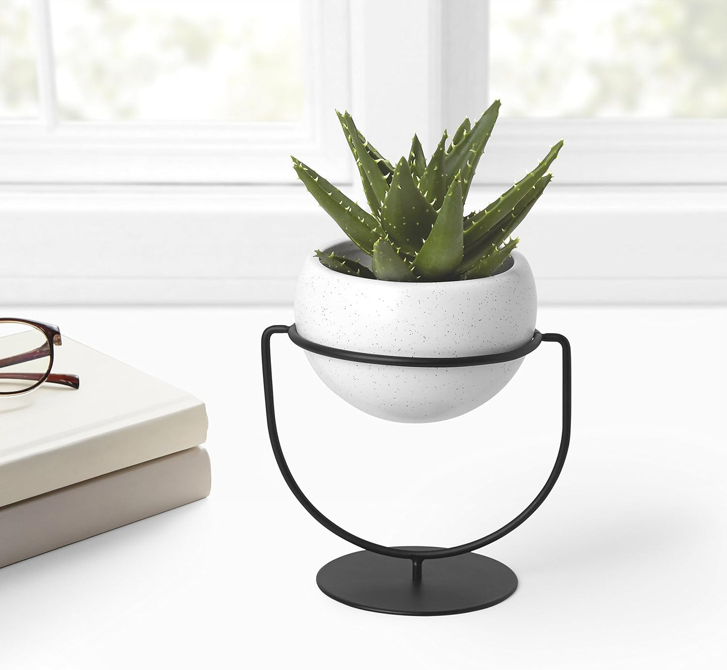 Nesta Table Top or Hanging Modern Planter - White Spec