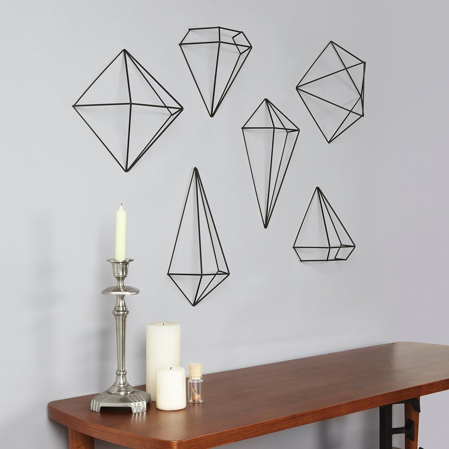 Prisma Wall Decor - Black (Set of 6)