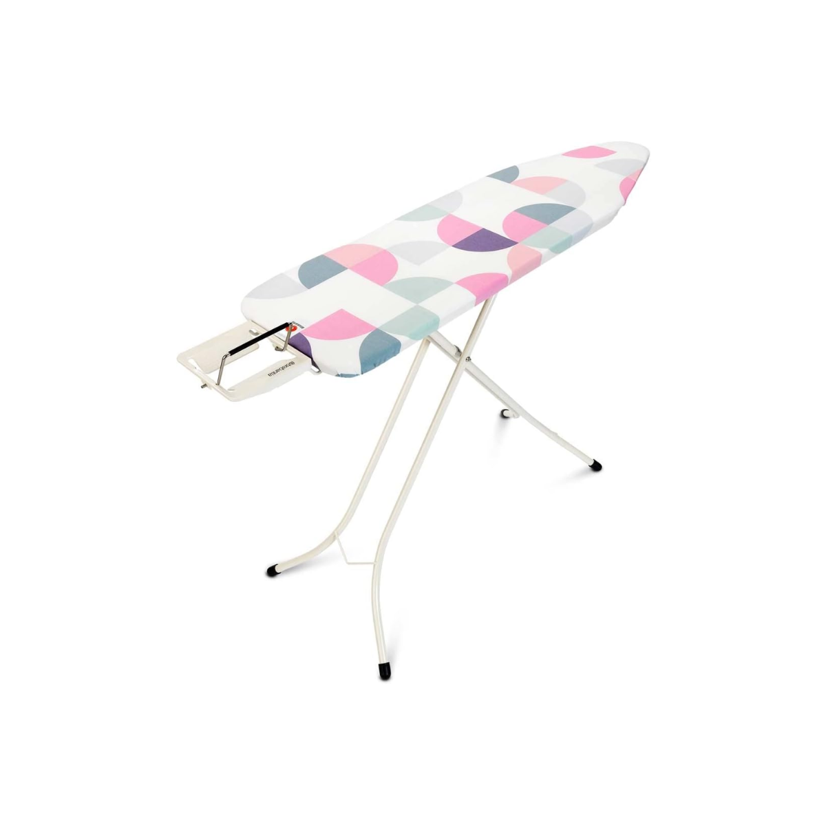 Ironing Board (B) 124x38cm, SIR (Steam Iron Rest) Ivory Frame - Abstract Leaves