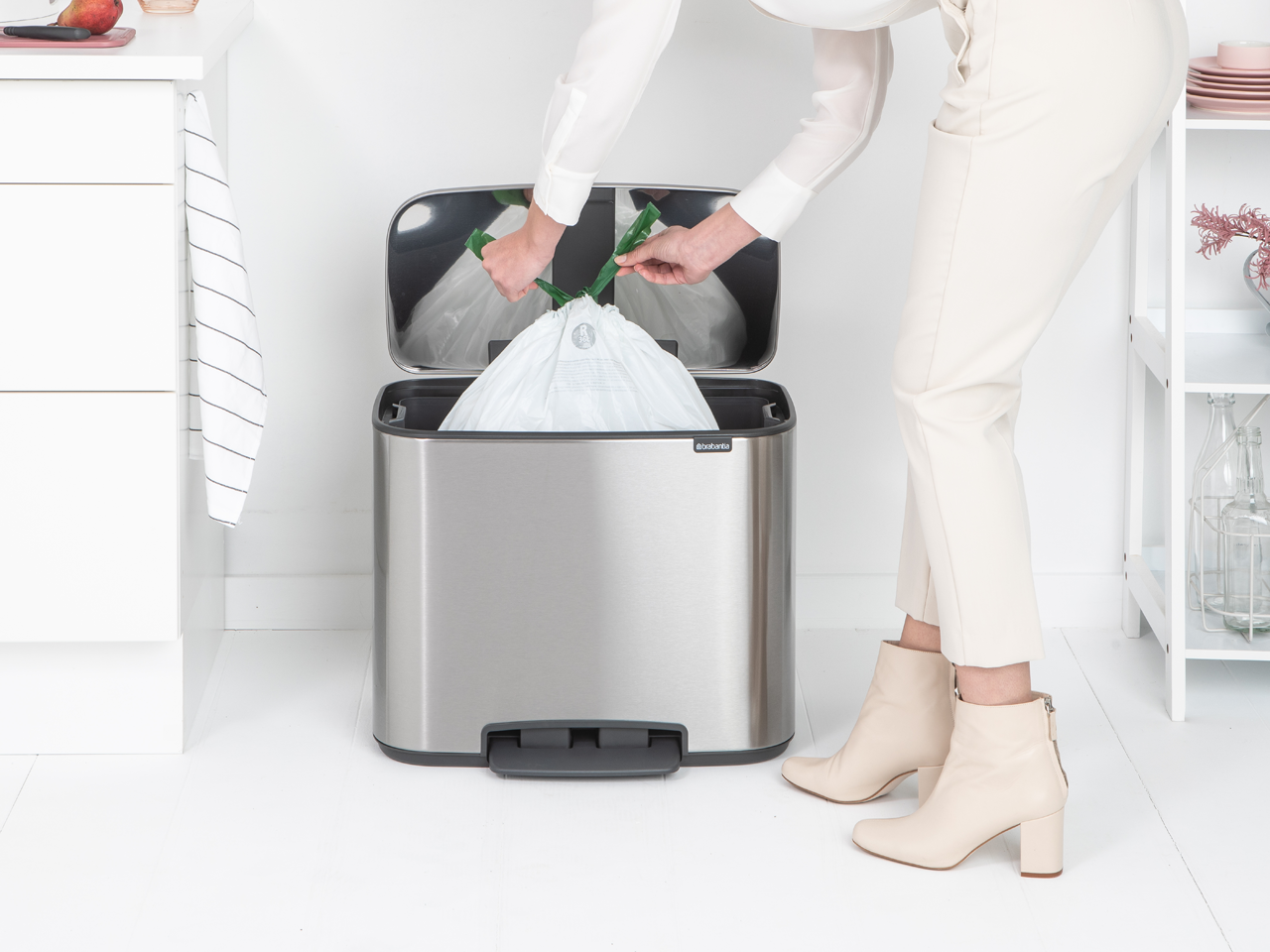 Bo Pedal Bin 36 Litre - Matt Steel Fingerprint Proof