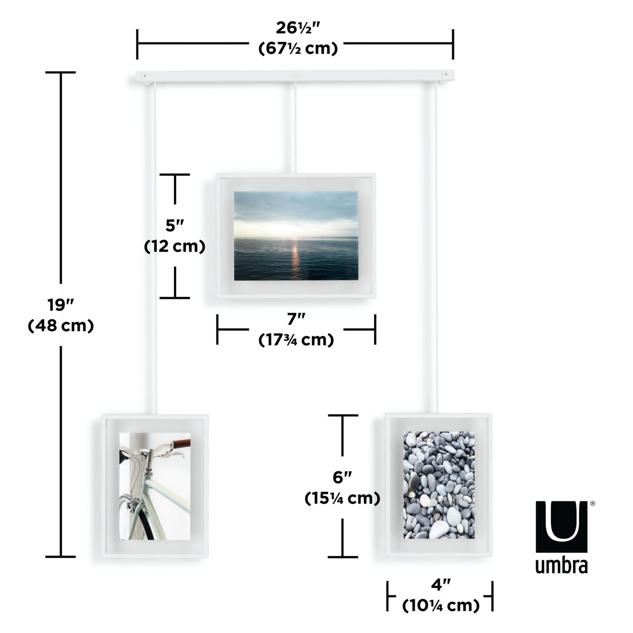 Exhibit Photo Display (Set of 3) - White