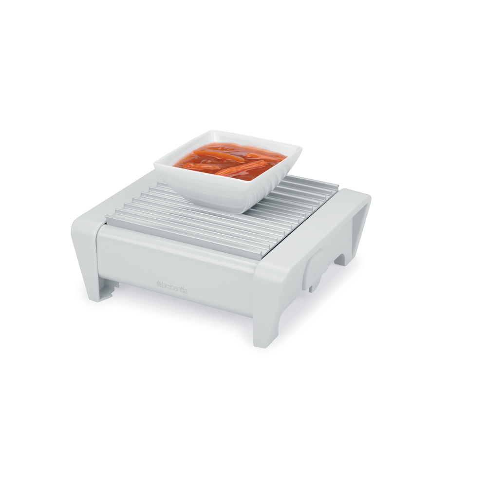 Food Warmer 1 Burner - White/Grey Grille