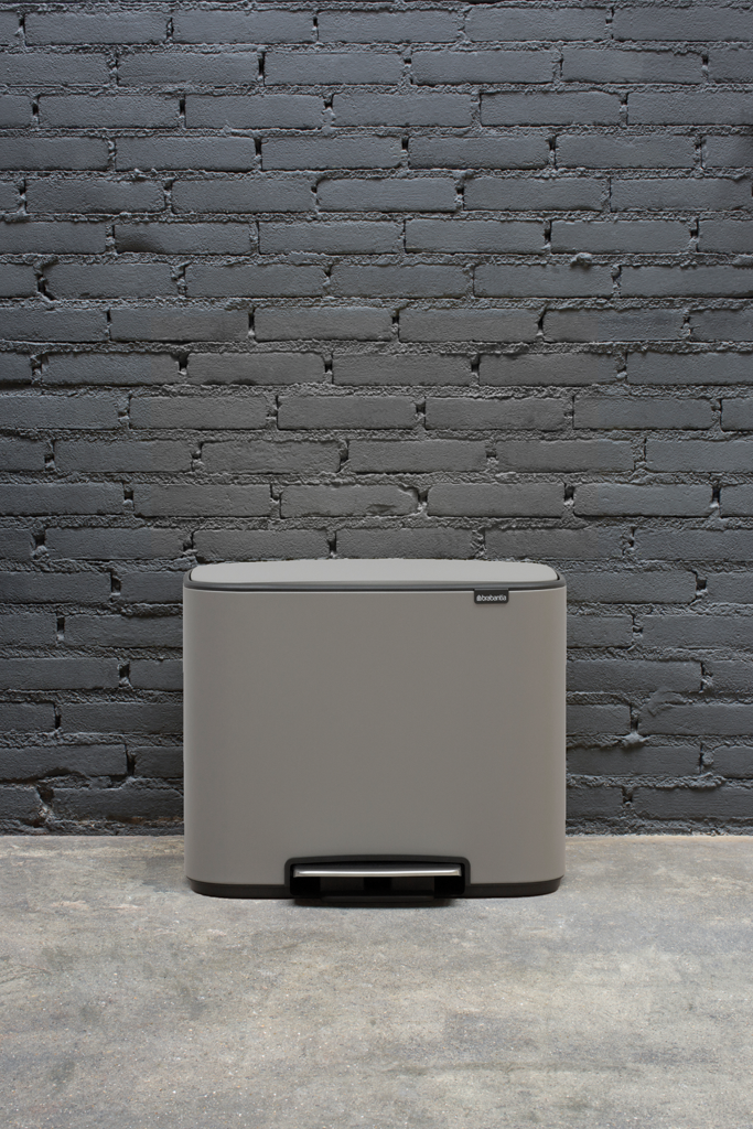 Bo Pedal Bin 36 Litre - Mineral Concrete Grey