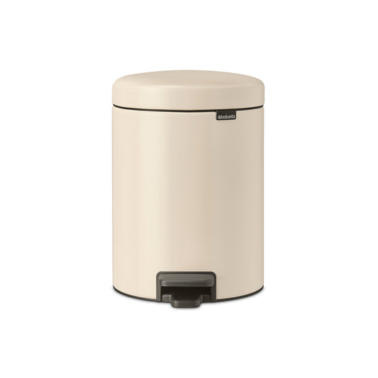 NewIcon Pedal Bin Silent 5 Litre - Soft Beige