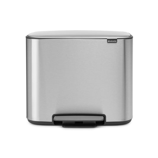 Bo Pedal Bin 11 + 23 Litre - Matt Steel Fingerprint Proof