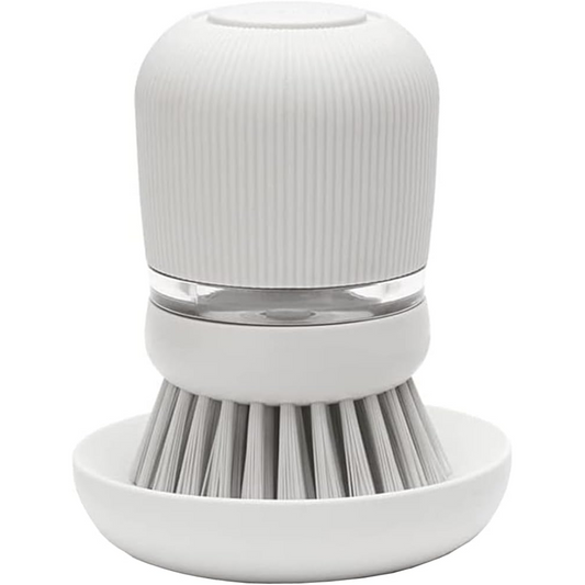 Soap Dispensing Dish Brush - Light Grey