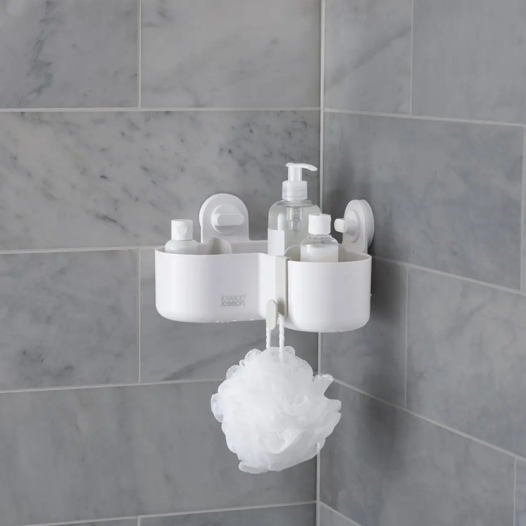 DUO Corner Shower Caddy - White