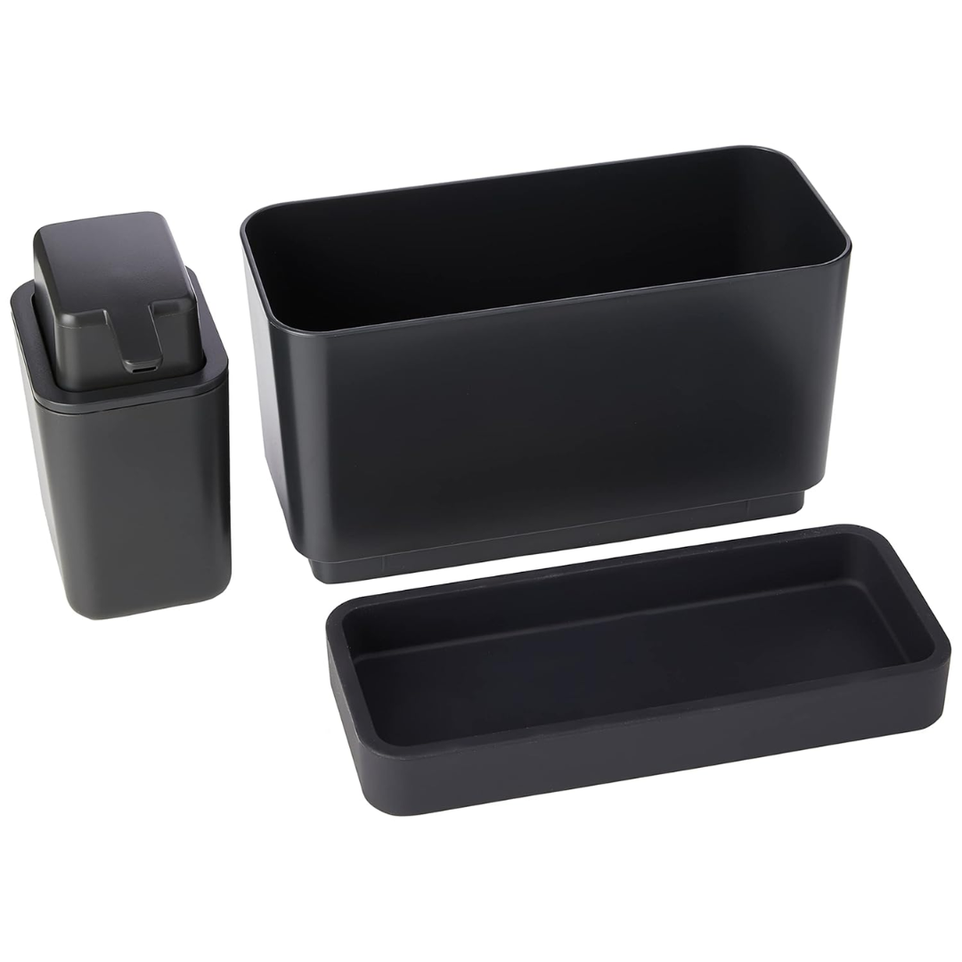 Sink Organiser Set,Sink Organiser&Soap Dispenser-Dark Grey