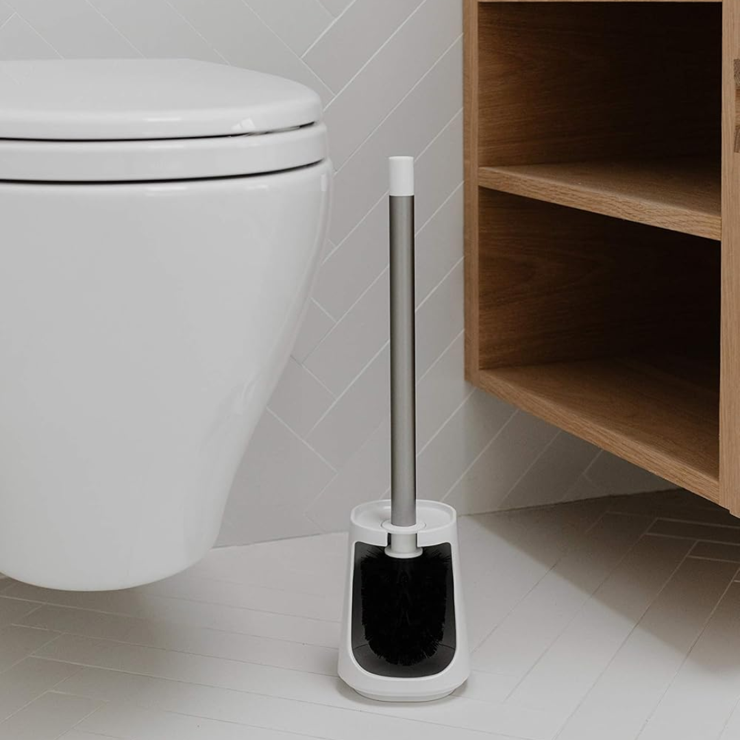 Step Toilet Brush - White