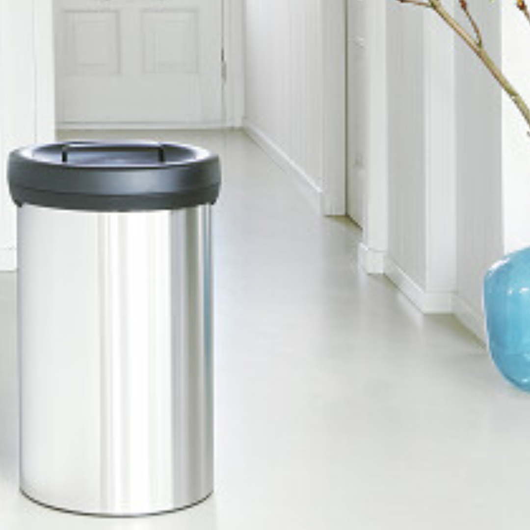 Big Bin 60L - Matt Steel FPP (Fingerprint Proof) Body with Dark Grey Lid