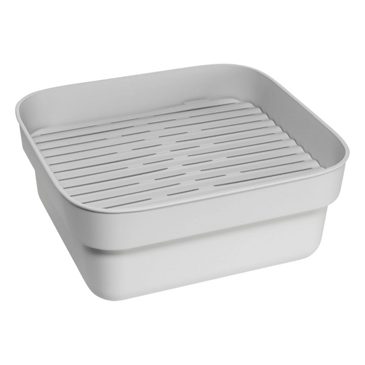 Washing Up Bowl With Drying Tray-Light Grey