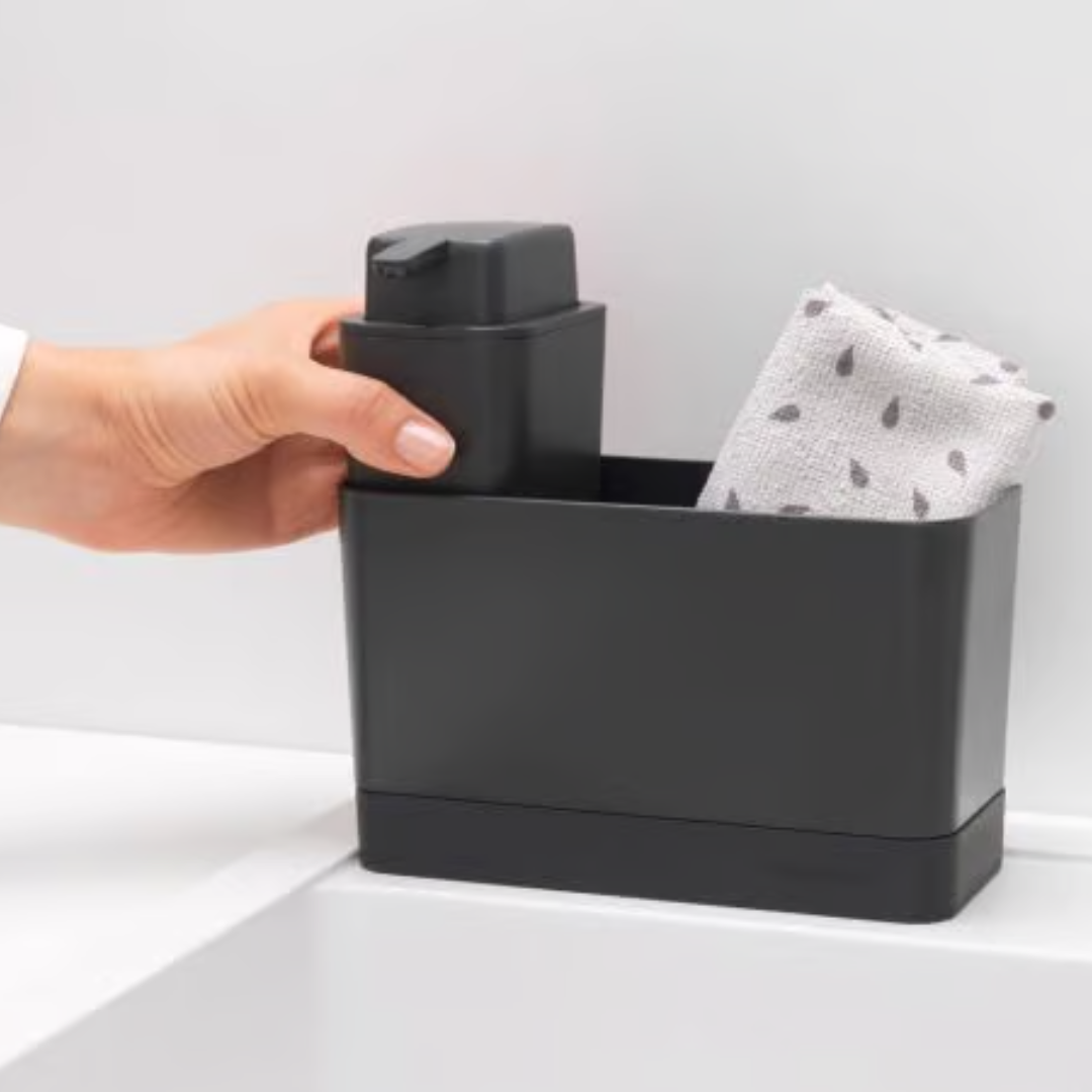 Sink Organiser Set,Sink Organiser&Soap Dispenser-Dark Grey