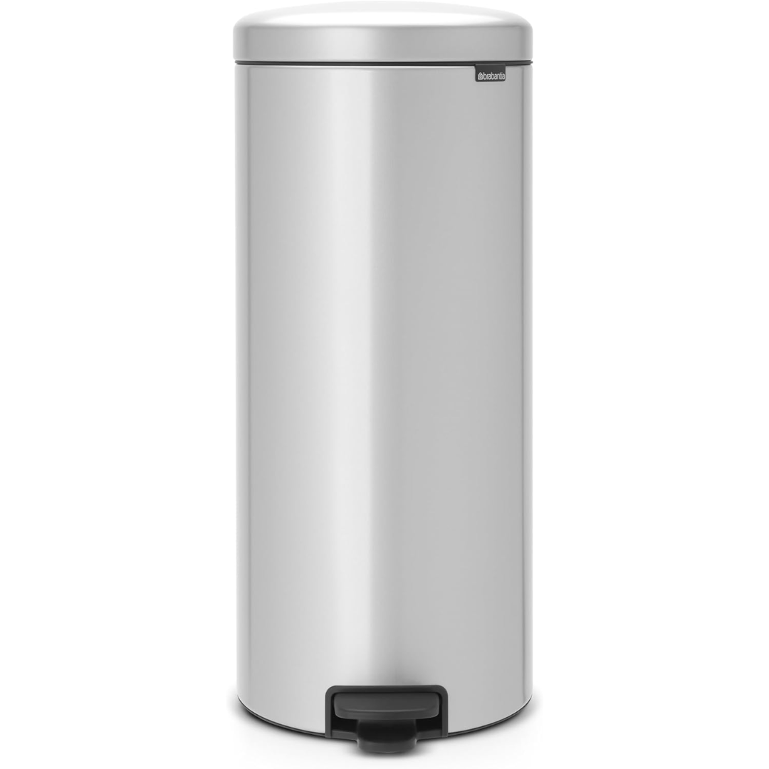 NewIcon Pedal Bin Silent 30 Litre - Metallic Grey