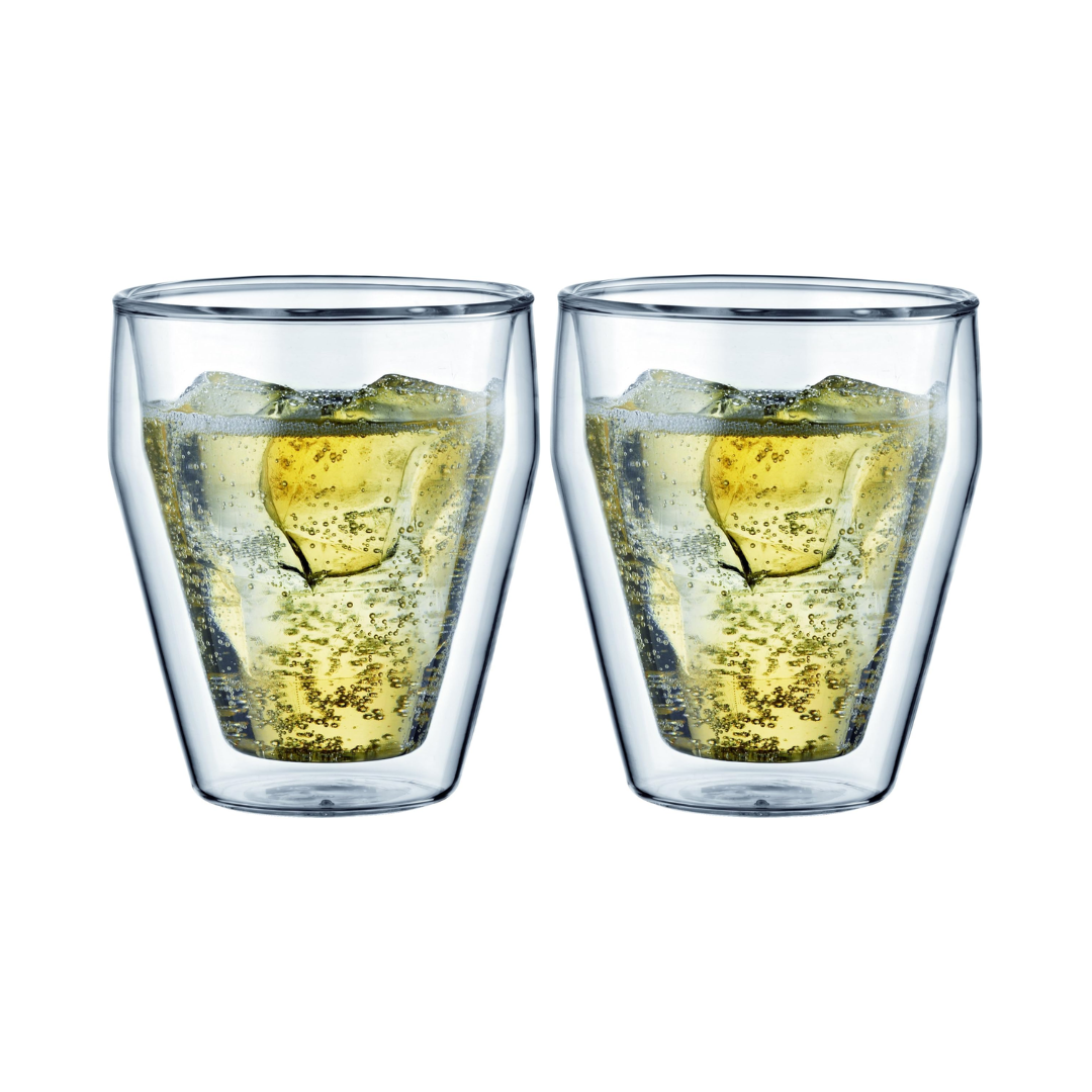 Titlis Double Wall Glass Small Stackable (Set of 2) - 0.25 Liters - 8oz