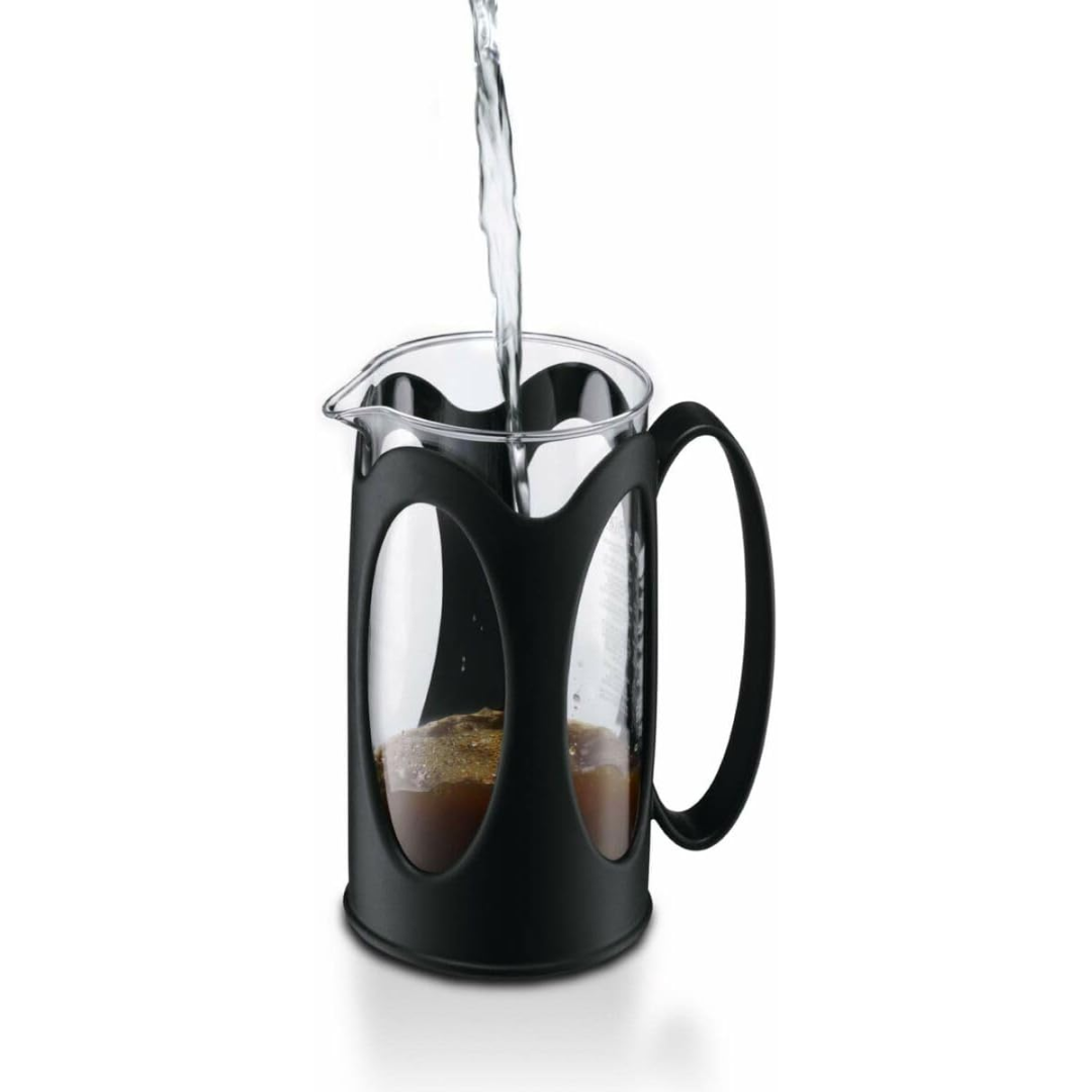 Kenya French Press Coffee Maker (Curved Frame) 8 Cup - 1.0L/34oz - Black